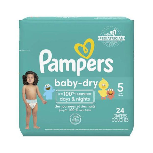 PAMPERS BABY DRY DIAPERS 5/24U