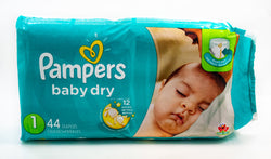 PAMPERS BABY DRY DIAPERS 1/44U