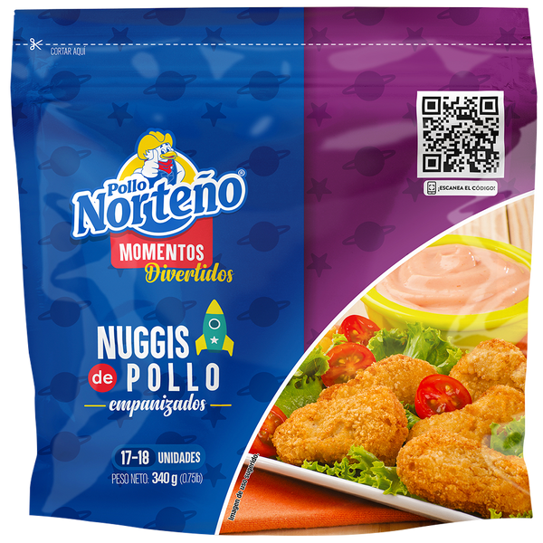 NORTEÑO NUGGIS POLLO/EMP 340GR