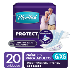 PAÑALES PARA ADULTO PLENITUD PROTECT G/XG, 20 UDS