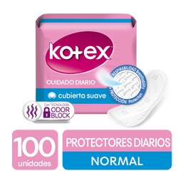 PROTECTORES DIARIOS KOTEX CUIDADO DIARIO, 100 UDS