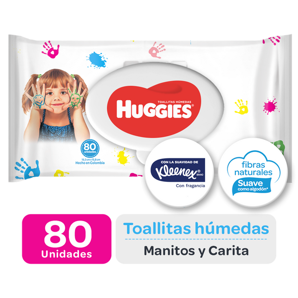 TOALLITAS HÚMEDAS HUGGIES SIMPLY CLEAN, 80 UDS