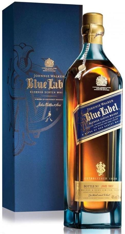 JOHNNIE WALKER WHISKY BLUE LABEL 750ML