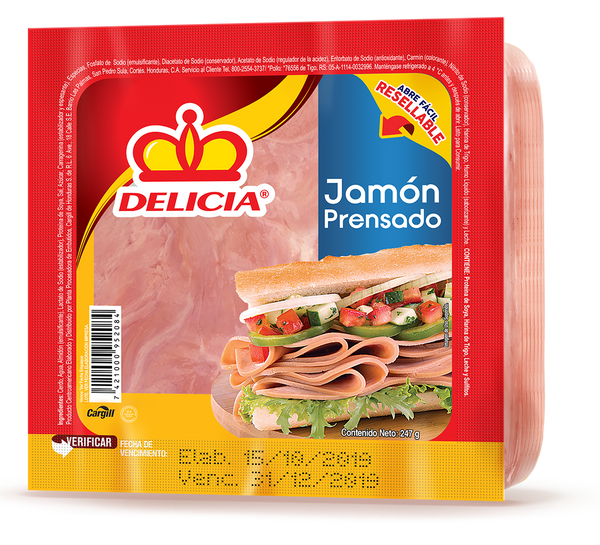 DELICIA JAMON PRENSADO 247 GRS