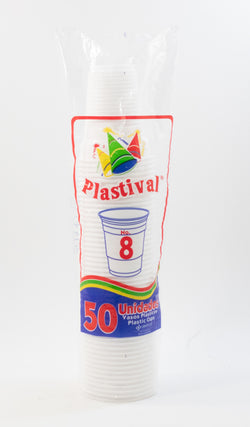 PLASTIVAL VASO PLASTIC/#8 50 U