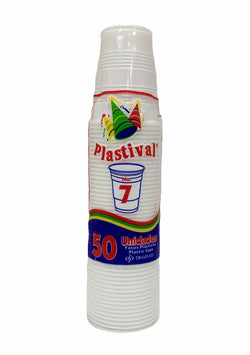 PLASTIVAL VASO PLASTICO #7 50 UNID