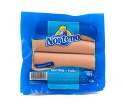 NORTENO HOT DOG POLLO 454 G