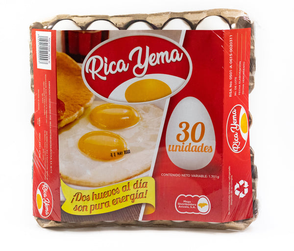 RICA YEMA HUEVO PACK 30 UND