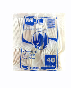 MAYAB CUCHARA PLASTICA 25 UNID