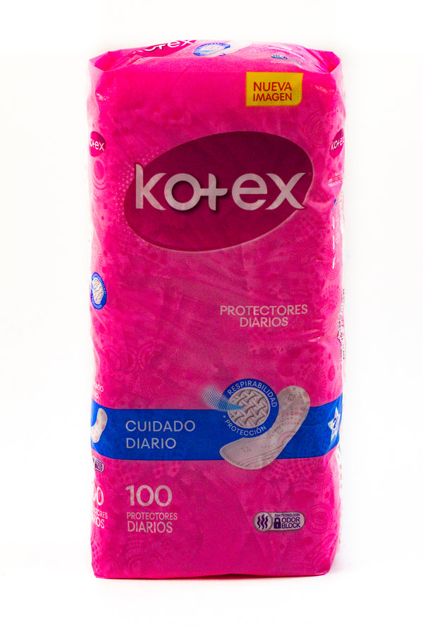 PROTECTORES DIARIOS KOTEX CUIDADO DIARIO, 100 UDS