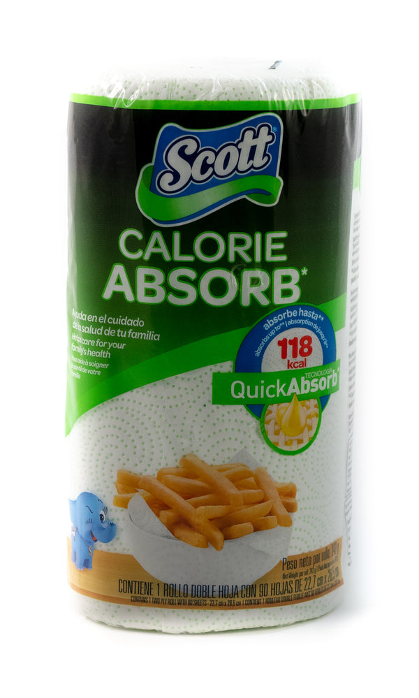 TOALLAS DE COCINA DESECHABLES SCOTT CALORIE ABSORB 1 ROLLO