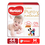 PAÑALES HUGGIES NATURAL CARE PURO Y NATUTAL ETAPA 2/M, 42 UDS