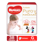 PAÑALES HUGGIES NATURAL CARE PURO Y NATUTAL ETAPA 3/G, 38 UDS