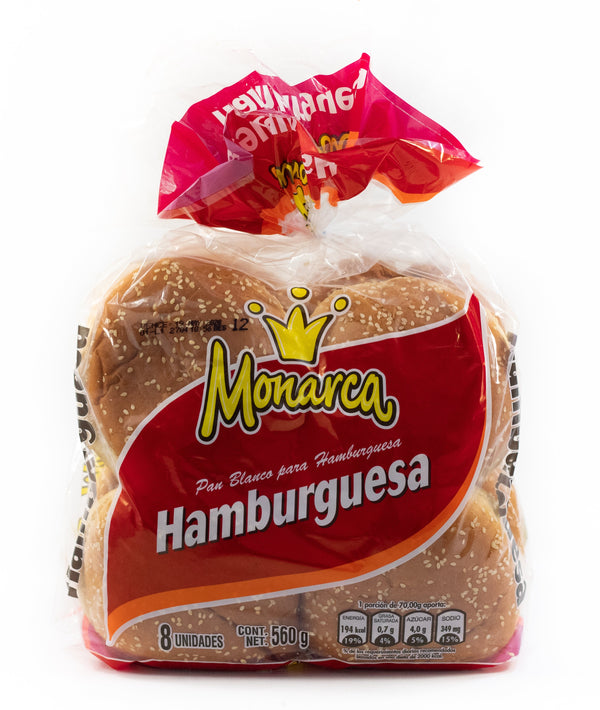 MONARCA PAN HAMBURGUESA 560 G