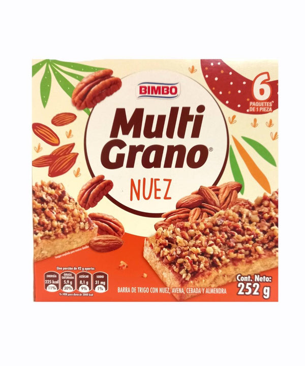 BIMBO MULTIGRANO BARRA DE NUEZ 204 G