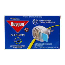 BAYGON PLAQUITAS CONTRA MOSQUITOS Y ZANCUDOS + APARATO
