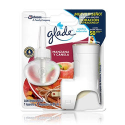 GLADE ACEITES NATURALES MANZANA Y CANELA DE 21 ML + APARATO GRATIS