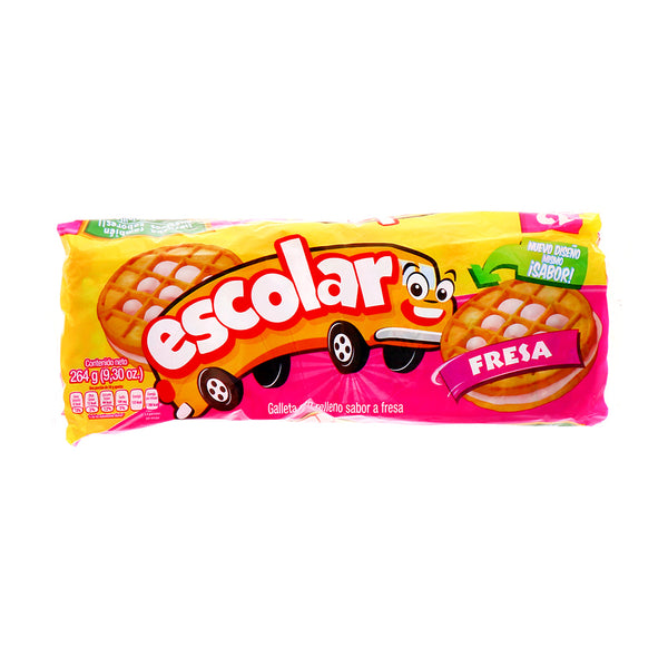 ESCOLAR GALLETAS FRESA 12 U