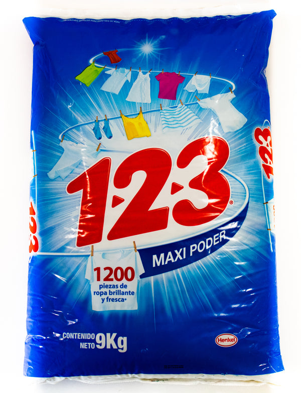 123 DETERGENTE AZUL 9 KG