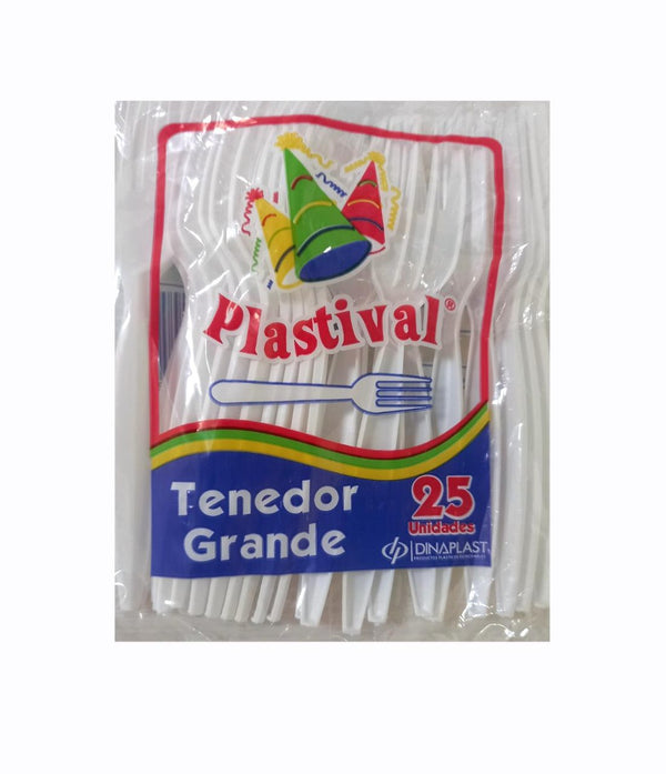 PLASTIVAL TENEDOR GRANDE 25 UND