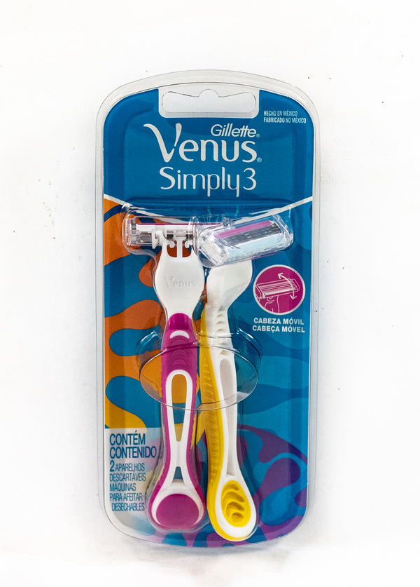 GILLETE SIMPLY VENUS 3 MAQ 2UD