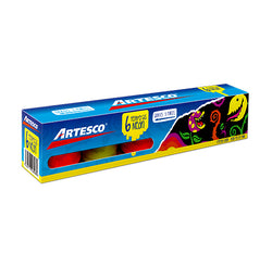 ARTESCO TEMPERAS NEON  6 COLORES MAS 1 PINCEL