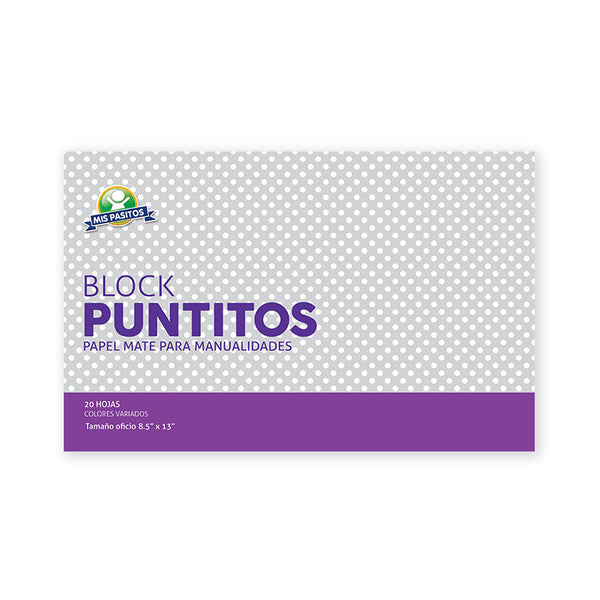 MIS PASITOS BLOCK PUNTITOS PAPEL PARA MANUALIDADES