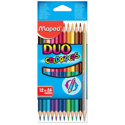 MAPED COLOR PEPS DUO COLORS X 12= 24COLORS